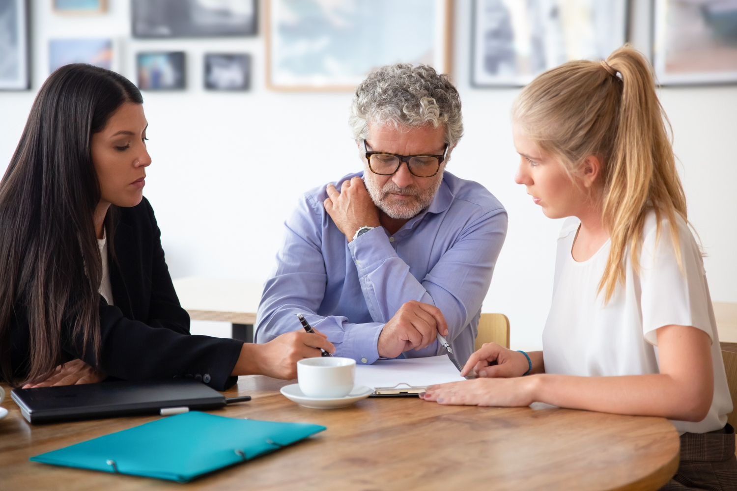 family-legal-advisor-explaining-document-details-mature-father-adult-daughter
